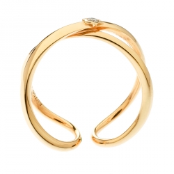 Montblanc Infiniment Vôtre Diamond 18k Rose Gold Ring Size 54