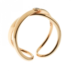 Montblanc Infiniment Vôtre Diamond 18k Rose Gold Ring Size 54