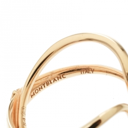 Montblanc Infiniment Vôtre Diamond 18k Rose Gold Ring Size 54