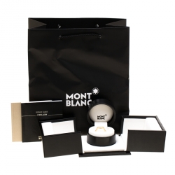 Pre Owned Montblanc 4810 Star Diamond 18k Yellow Gold Band Ring Size 54