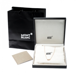 Montblanc 18k Rose Gold Charm Necklace 