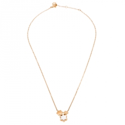 Pre Owned Montblanc Mother of Pearl 18k Rose Gold Pendant Necklace