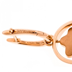 Montblanc Rotating Emblem Mother of Pearl 18k Rose Gold Earrings 