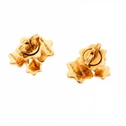 Montblanc Mother of Pearl 18k Rose Gold Stud Earrings 