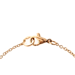 Pre Owned Montblanc Diamond 18k Rose Gold Chain Bracelet