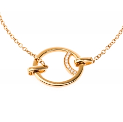 Pre Owned Montblanc Diamond 18k Rose Gold Chain Bracelet