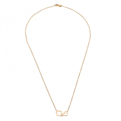 Pre Owned Montblanc Star Heart Charm 18k Rose Gold Necklace 