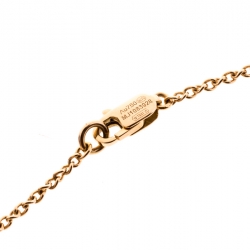 Pre Owned Montblanc Star Heart Charm 18k Rose Gold Bracelet