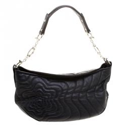 Pre Owned Montblanc Black Leather Starisma Alcina Hobo