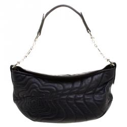 Pre Owned Montblanc Black Leather Starisma Alcina Hobo