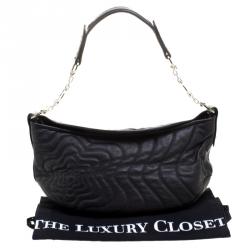 Pre Owned Montblanc Black Leather Starisma Alcina Hobo
