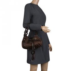 Montblanc Khaki Nylon Starisma Dalila Drawstring Hobo