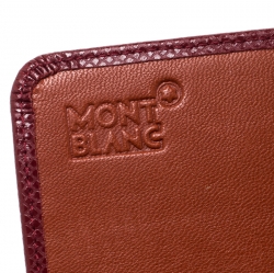 Montblanc Red Soft Grain Leather 10CC Long Wallet 