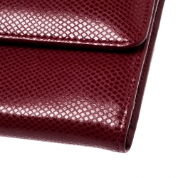 Montblanc Red Soft Grain Leather 10CC Long Wallet 