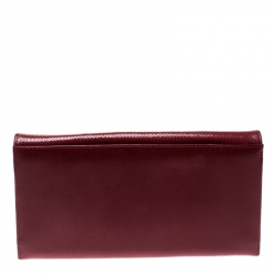 Montblanc Red Soft Grain Leather 10CC Long Wallet 