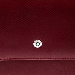 Montblanc Red Soft Grain Leather 10CC Long Wallet 