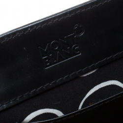 Pre Owned Montblanc Black/White Leather Tote