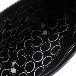 Pre Owned Montblanc Black/White Leather Tote