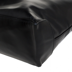 Pre Owned Montblanc Black/White Leather Tote