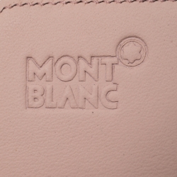 Pre Owned Montblanc Rose Pink Leather Lady Star Continental Wallet