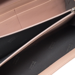 Pre Owned Montblanc Rose Pink Leather Lady Star Continental Wallet