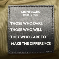 Montblanc Green/Black Nylon and Leather Spirit Backpack