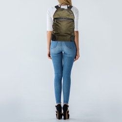 Montblanc Green/Black Nylon and Leather Spirit Backpack