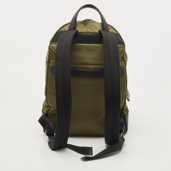 Montblanc Green/Black Nylon and Leather Spirit Backpack