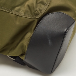 Montblanc Green/Black Nylon and Leather Spirit Backpack