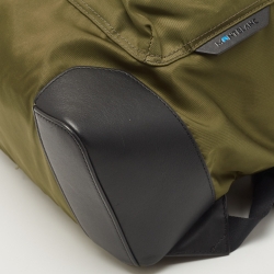 Montblanc Green/Black Nylon and Leather Spirit Backpack