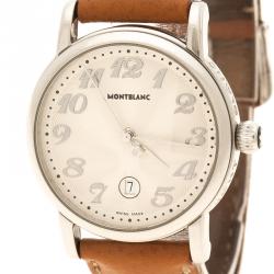 Pre Owned Montblanc White Stainless Steel Meisterstuck Women's Wristwatch 32 mm