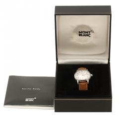 Pre Owned Montblanc White Stainless Steel Meisterstuck Women's Wristwatch 32 mm