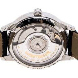 Montblanc White Stainless Steel Leather Boheme Day & Night 114730 Women's Wristwatch 30 mm