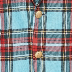 Pre Owned Moschino Cheap and Chic Vintage Blue Tartan Check Blazer L