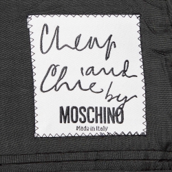 Pre Owned Moschino Cheap and Chic Vintage Blue Tartan Check Blazer L