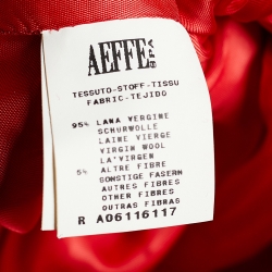 Pre Owned Moschino Cheap and Chic Red Wool Button Front Coat L