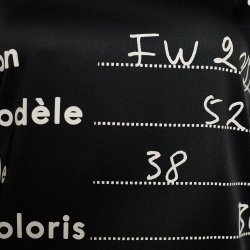 Pre Owned Moschino Couture Black Label Print Satin Shift Dress L