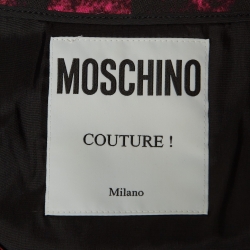 Pre Owned Moschino Couture Multicolor Printed Crepe Mini Shift Dress L