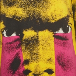 Pre Owned Moschino Couture Multicolor Printed Crepe Mini Shift Dress L