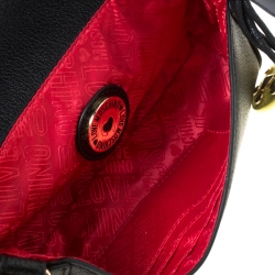 مملوكة مسبقًا Love Moschino Black Faux Leather Crossbody Bag