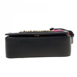 مملوكة مسبقًا Love Moschino Black Faux Leather Crossbody Bag