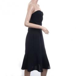 Pre Owned Moschino Jeans Black Strapless Donna Dress L