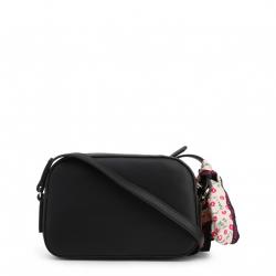 Pre Owned Love Moschino Black Faux Leather Scarf Crossbody Bag