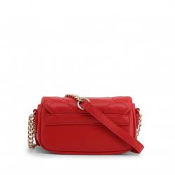Love Moschino Red Faux Leather Heart Embossed Crossbody Bag
