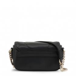 Pre Owned Love Moschino Black Faux Leather Heart Embossed Crossbody Bag