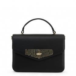 Pre Owned Love Moschino Black Faux Leather Top Handle Bag