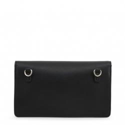 Love Moschino Black Faux Leather Scarf Clutch Bag