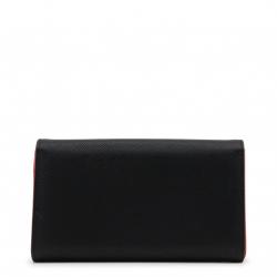 Pre Owned Love Moschino Black Faux Leather Flap Wallet
