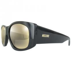 Pre Owned Moschino Black MO818S Shield Sunglasses