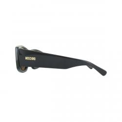 Pre Owned Moschino Black MO818S Shield Sunglasses